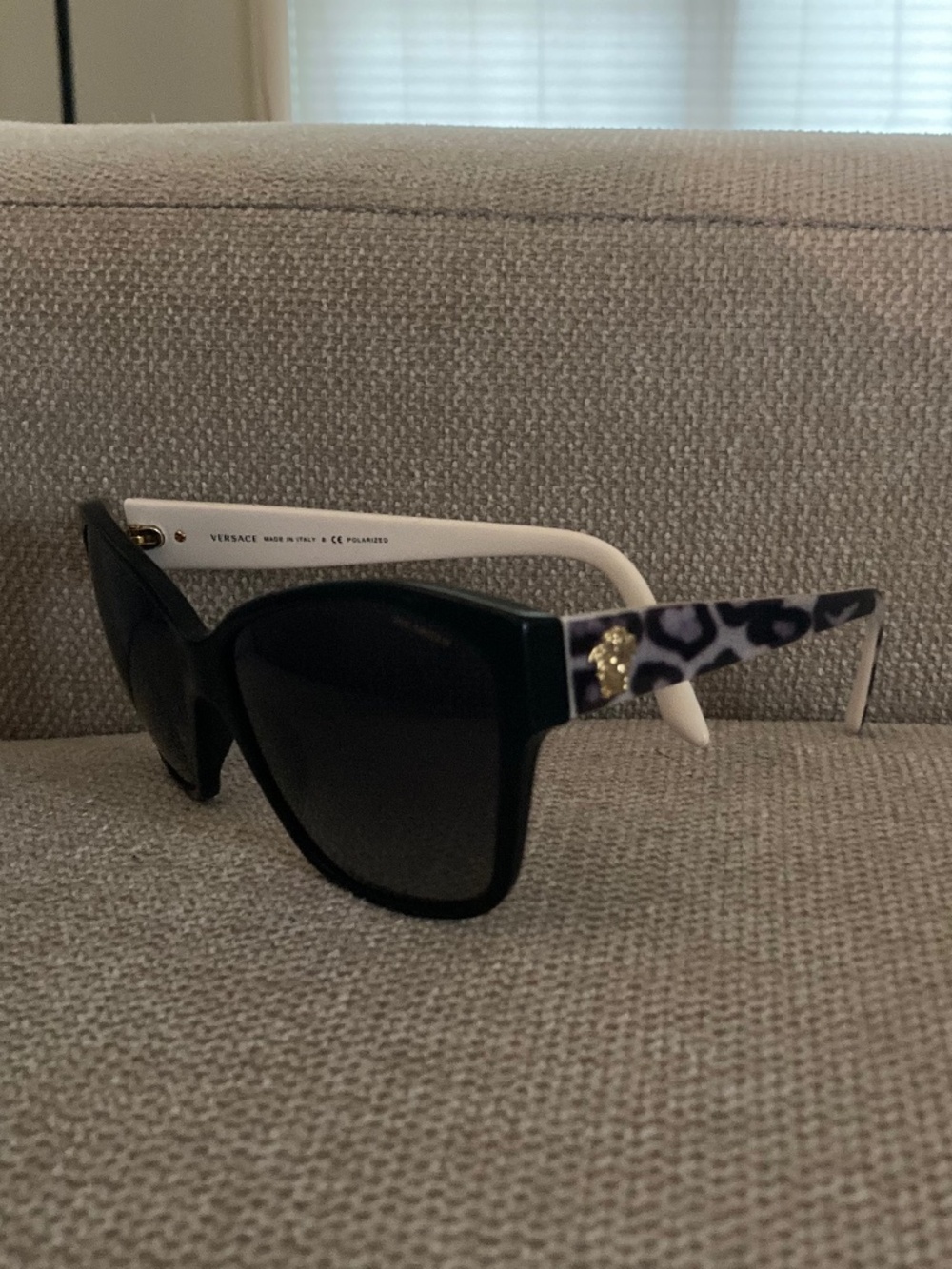 Authentic Versace (Made in Italy) Leopard & Vintage Medusa Emblem Sunglasses
